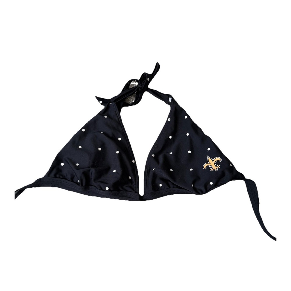 New Orleans Saints Women's Polka Dot Bikini Top Bathing Suit Swimwear M/L NFL